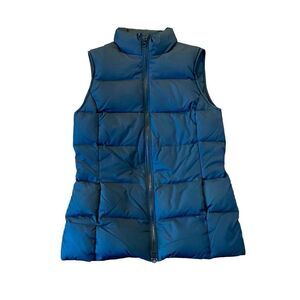 Gap goose down full black puffer vest size xs